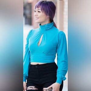 Cynthia Leu Bolder You Turtleneck Top